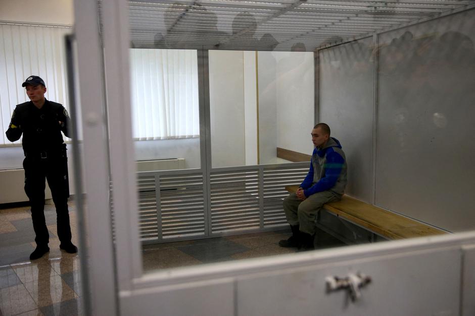 Court hearing of Russian soldier Vadim Shishimarin, in Kyiv