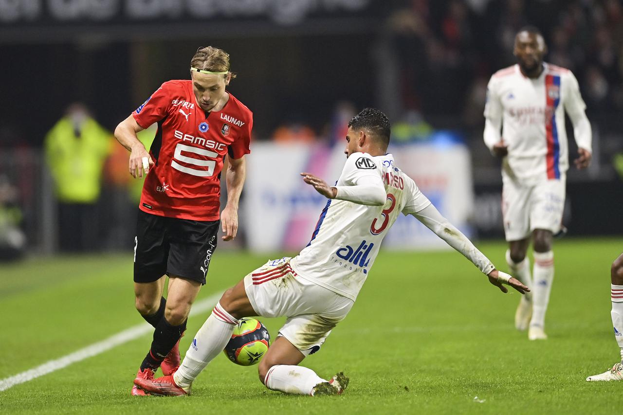 Match de Ligue 1 Uber Eats "Rennes - Lyon (4-1)" au stade Roazhon Park à Rennes