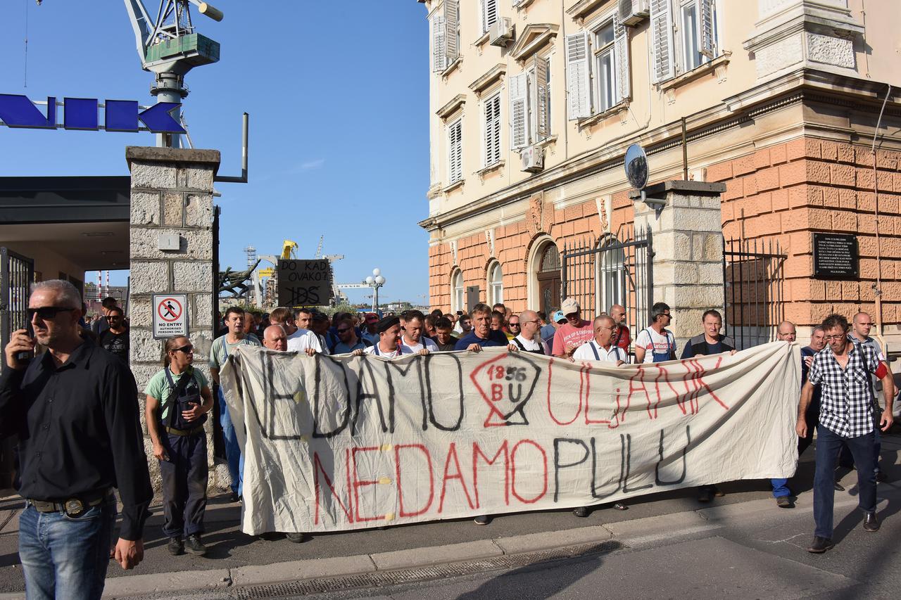 Pula: Radnici Uljanika ponovno na ulicama i traže ostavku uprave