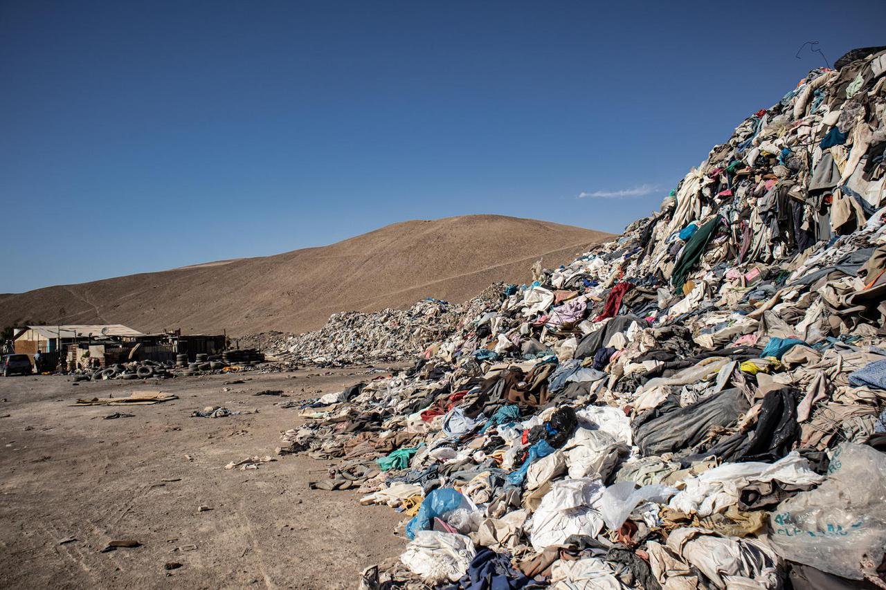 Cemetery for used clothes in the Atacama Desert