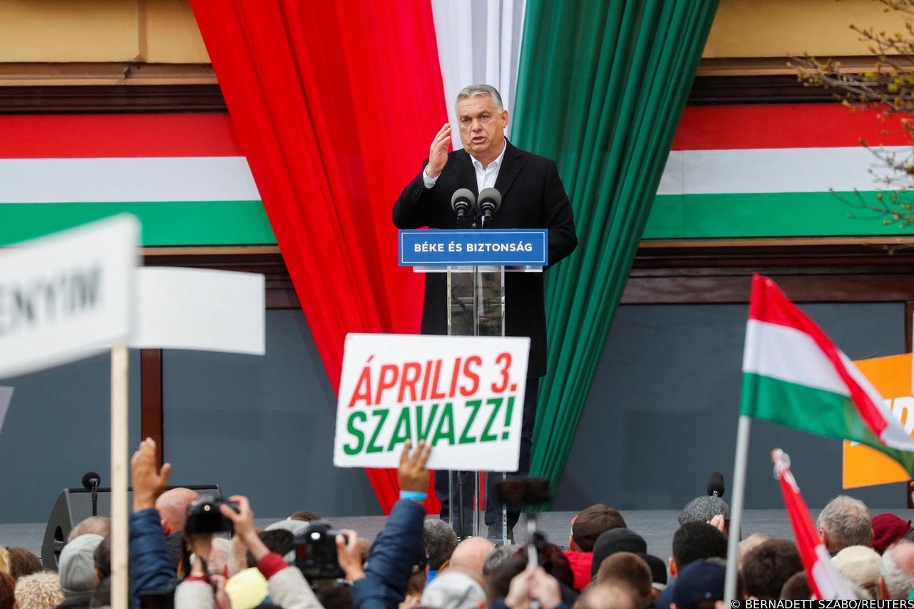 Hungarian PM Orban electoral campaign closing rally, in Szekesfehervar