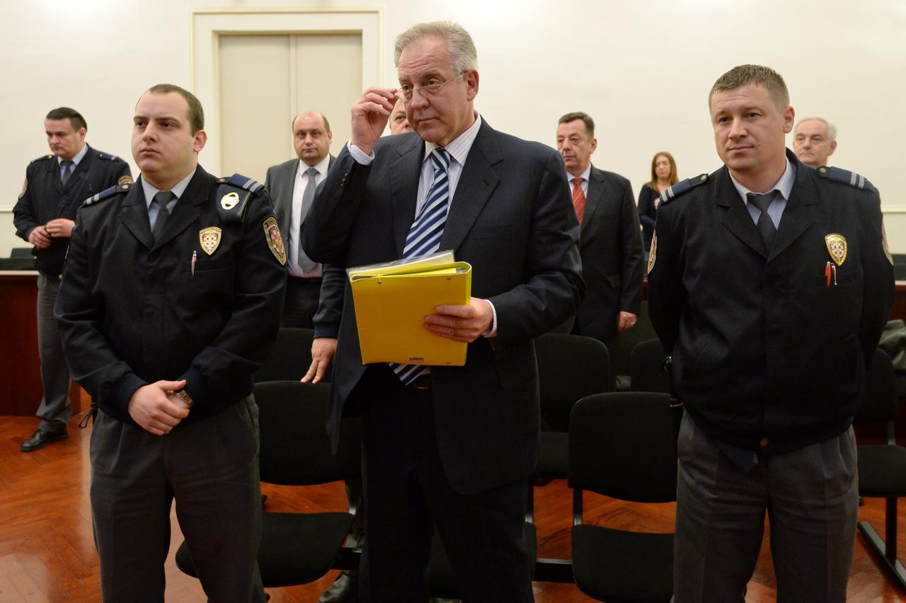 18.03.2014., Zagreb - Na Zupanijskom sudu nastavljeno je sudjenje bivsem premijeru Ivi Sanaderu u slucaju Planinska, kod sutkinje Jasne Smiljanic. Photo: Marko Lukunic/PIXSELL
