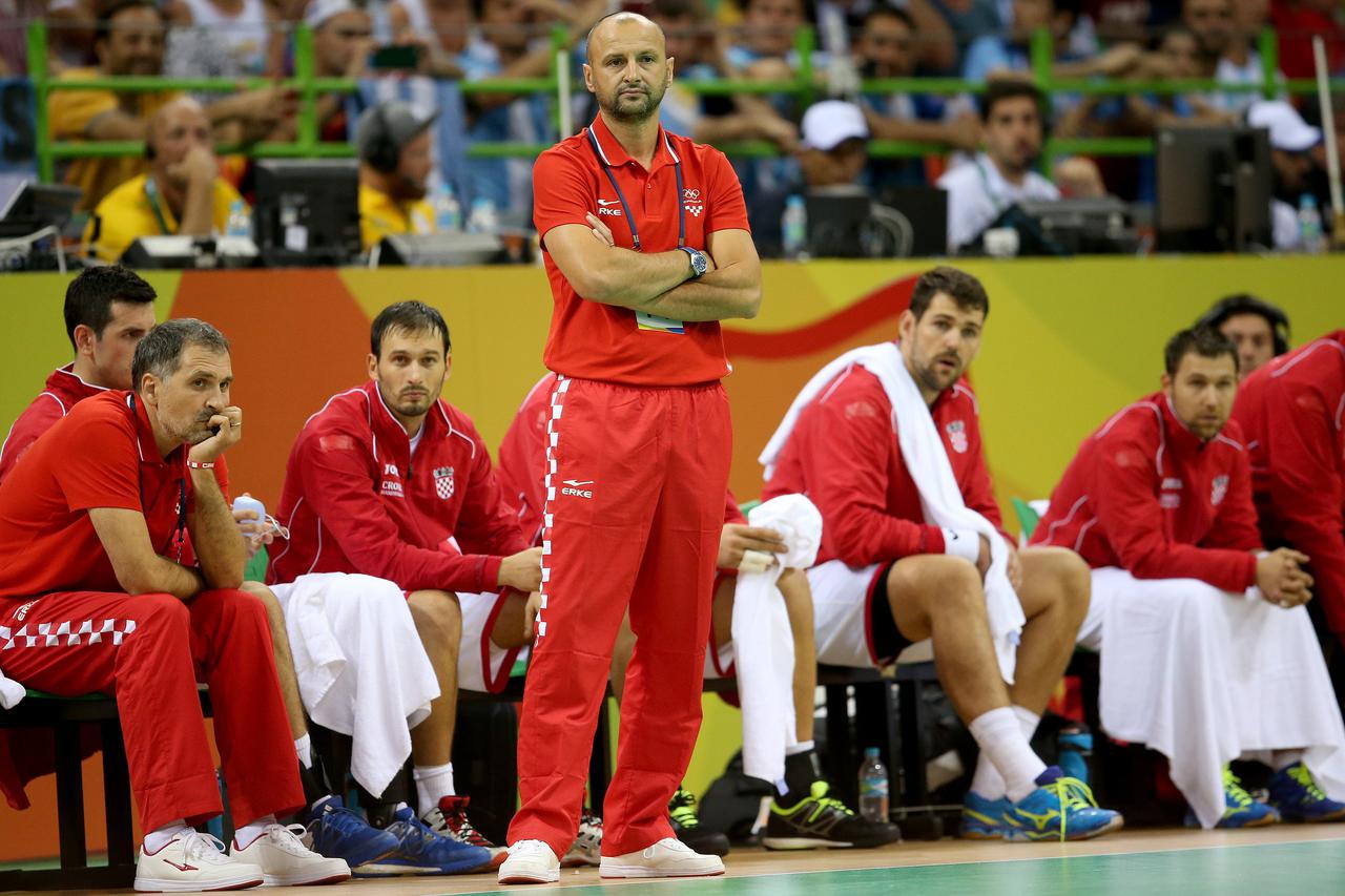 09.08.2016., Rio de Janeiro - Olimpijske igre Rio 2016. Rukomet, 2. kolo, skupina A, Hrvatska - Argentina. Hrvatski izbornik Zeljko Babic.  Photo: Igor Kralj/PIXSELL