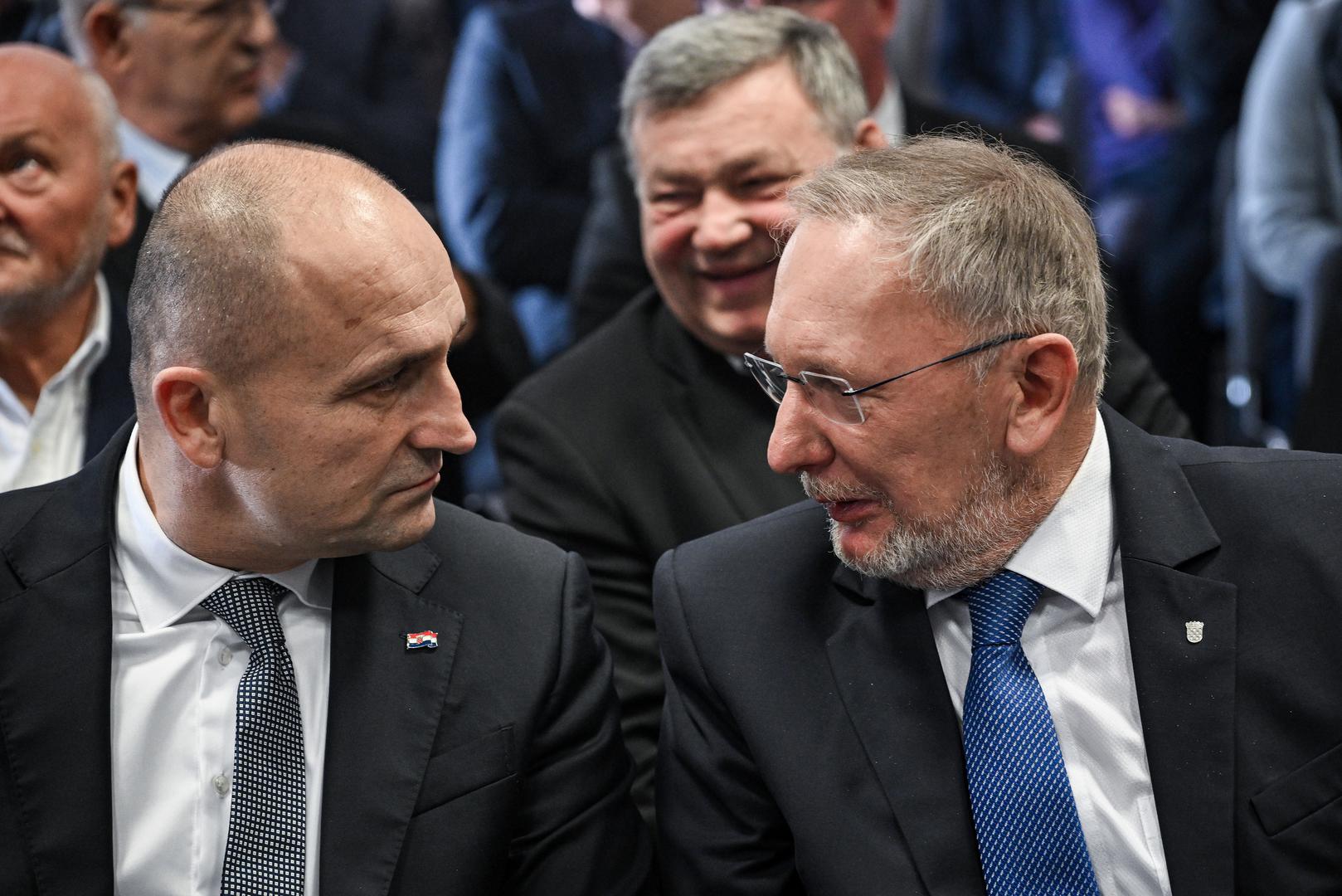 07.11.2024., Zagreb - Svecanost obiljezavanja 7. studenoga - Dana Hrvatskog generalskog zbora. Ivan Anusic i Davor Bozinovic Photo: Josip Regovic/PIXSELL