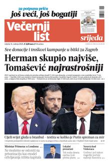 Večernji list naslovnica
