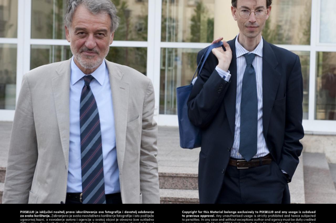 '20.05.2013., Zagreb - Brendan Simms, profesor povijesti medjunarodnih odnosa na Sveucilistu Cambridge, te predsjednik pokreta za demokratsku uniju i Loukas Tsoukalis, profesor europskih integracija n