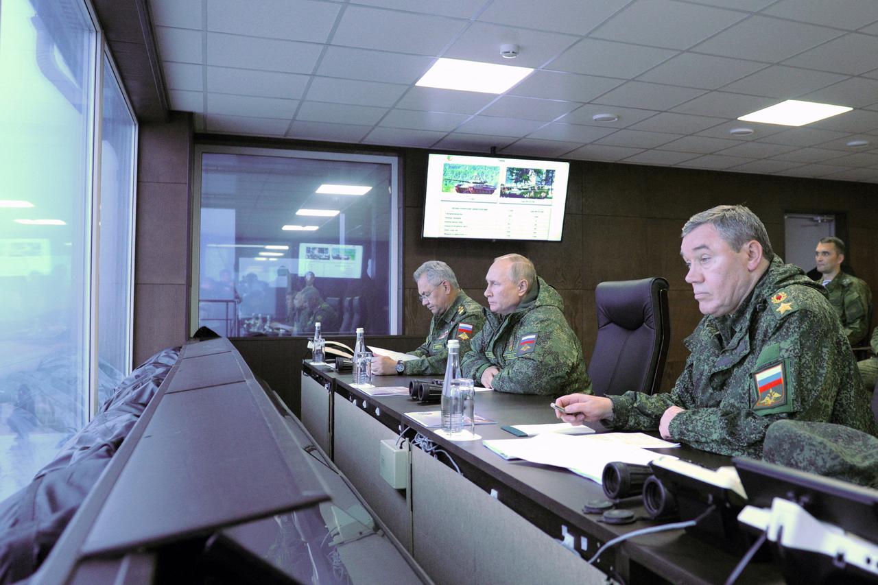 Russian President Putin oversees the Vostok-2022 military drills in Primorsky Region