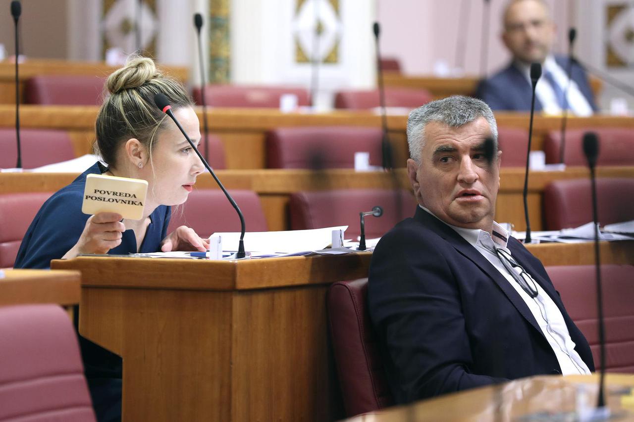 Zagreb: Rasprava Marije Selak Raspudić i Gordana Jandrokovića na početku sjednice Sabora