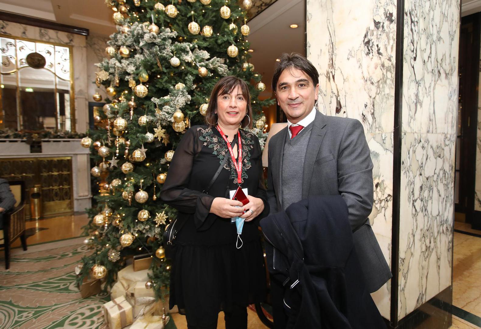 14.12.2021 Zagreb-  U hotelu Esplanade odrzano je proglasenje gospodarstvenika i gospodarskog dogadjaja 2021. godine u izboru Vecernjeg lista. Mirjana Zizic, Zlatko Dalic