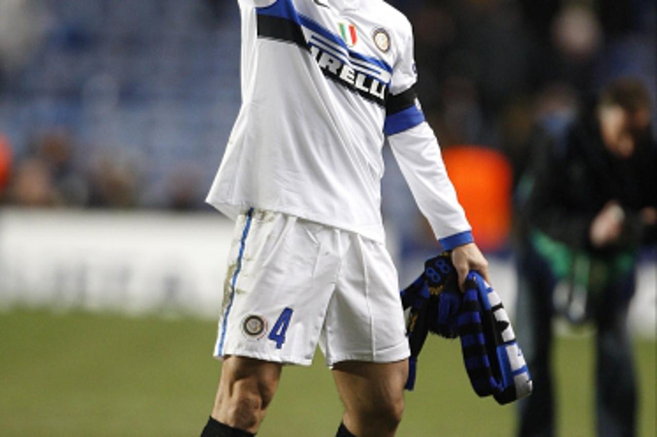 'Inter Milan\'s Javier Zanetti celebrates after the gamePhoto: Press Association/PIXSELL'