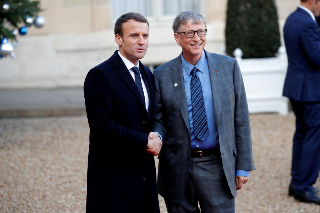 Emmanuel Macron i Bill Gates
