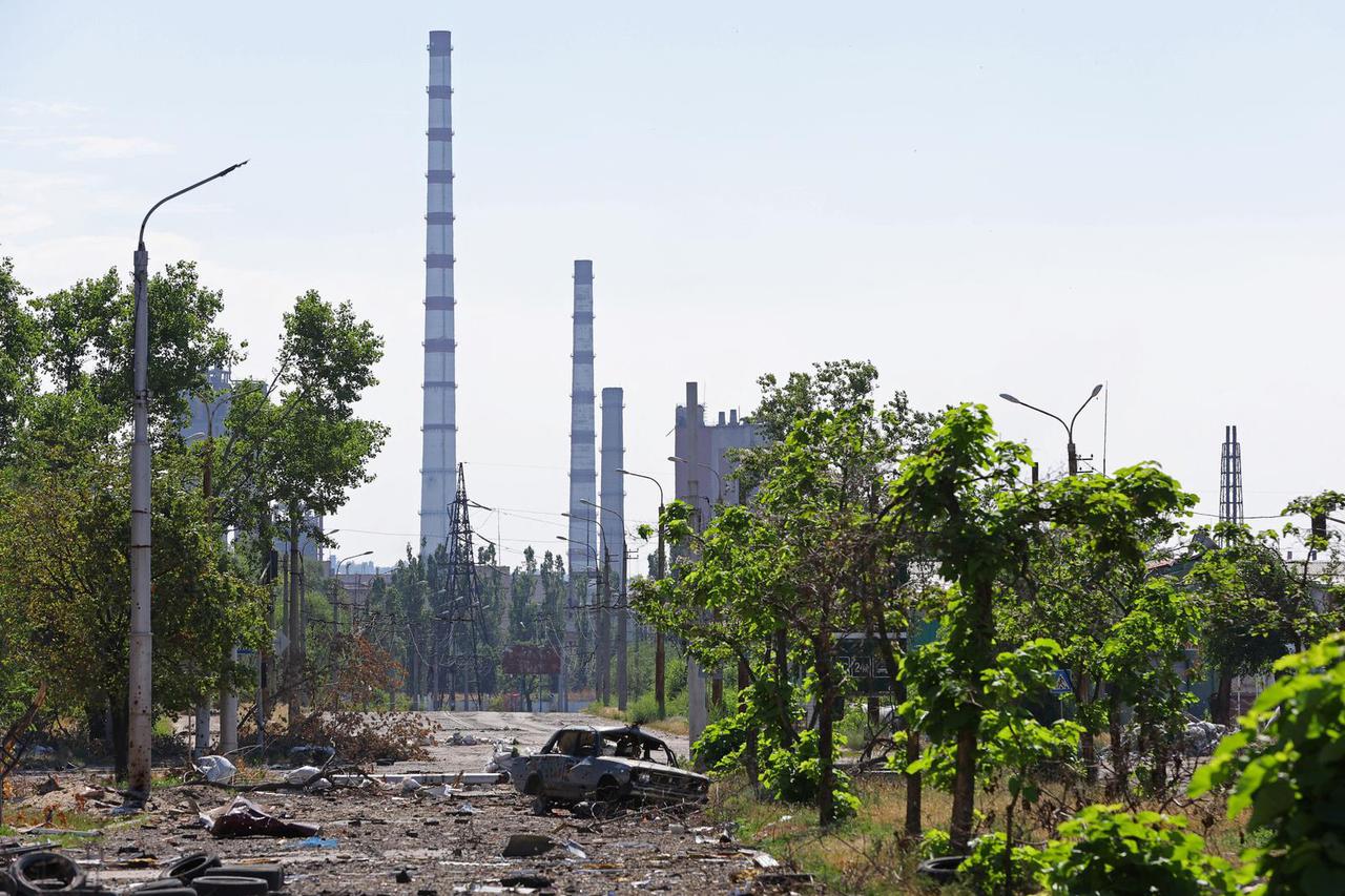 A view shows the Azot chemical plant in Sievierodonetsk