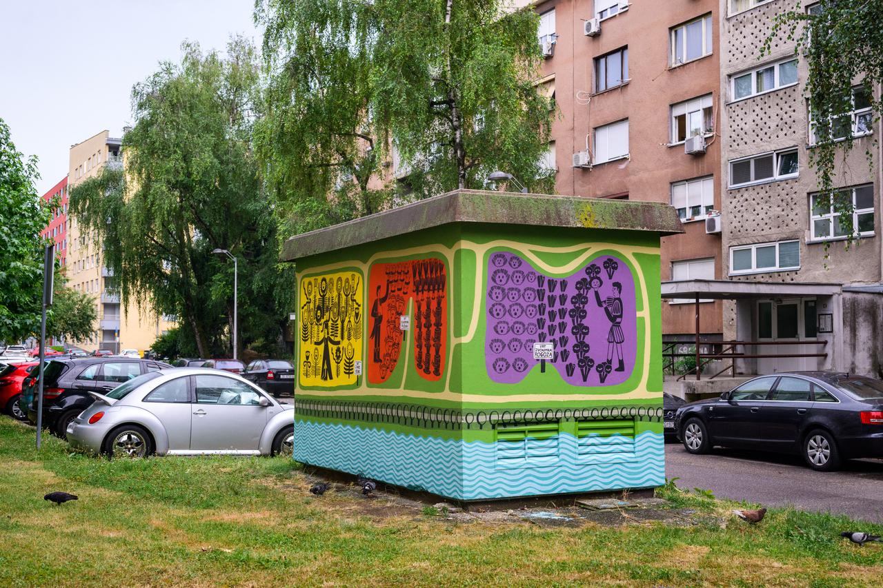 Novooslikani murali na trafostanicama na zagrebačkoj Savici