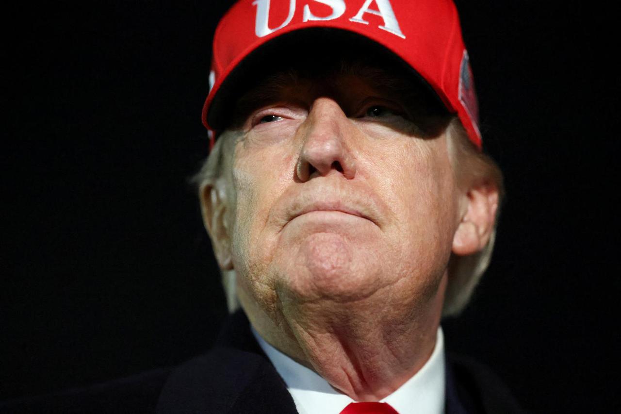 U.S. President Donald Trump disembarks Air Force One as he arrives at Joint Base Andrews in Maryland