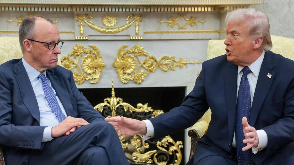 U.S. President Trump and German Chancellor Merz meet at the White House in Washington