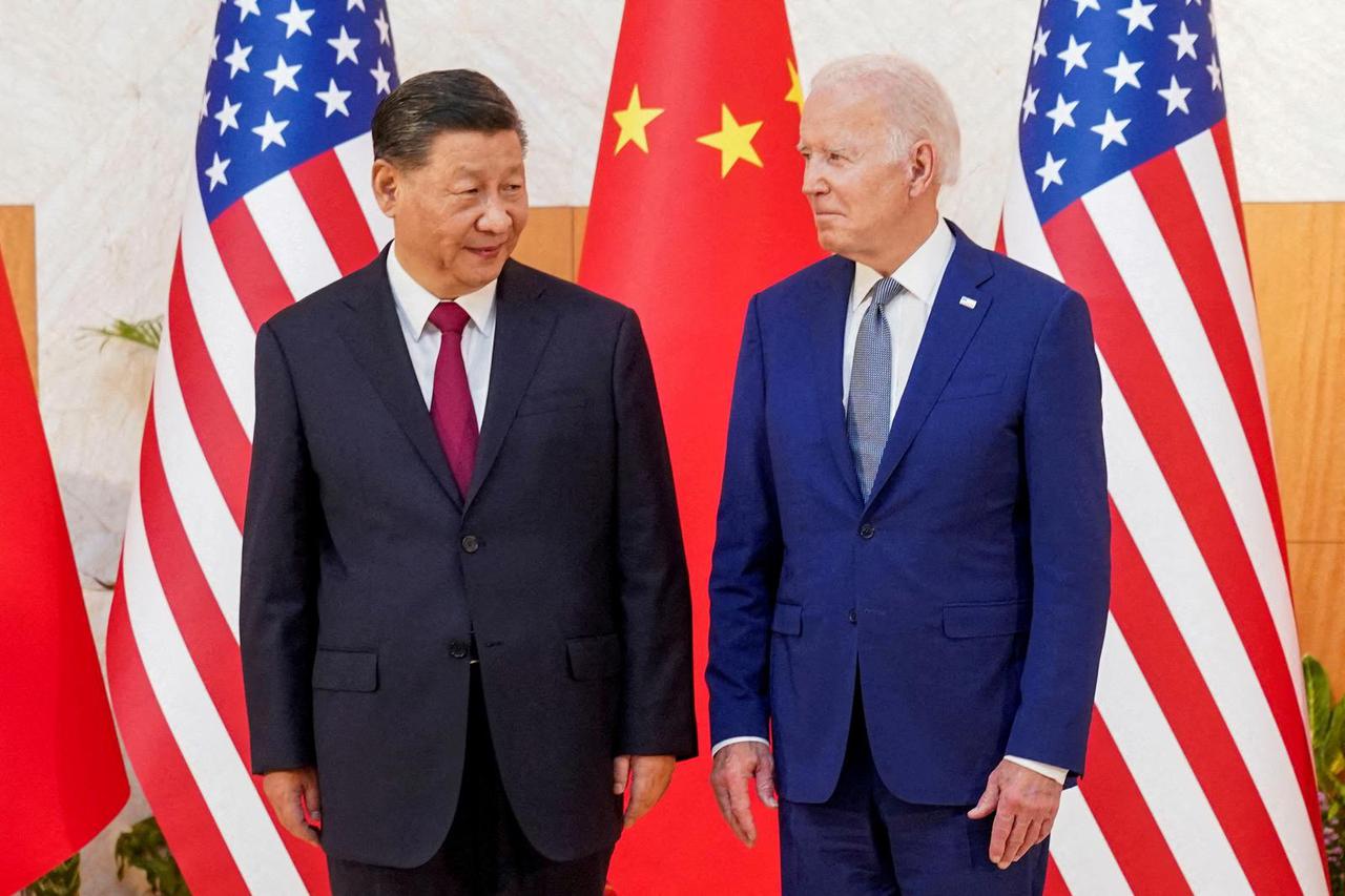 FILE PHOTO: Joe Biden meets with Xi Jinping on the sidelines of the G20 leaders' summit in Bali
