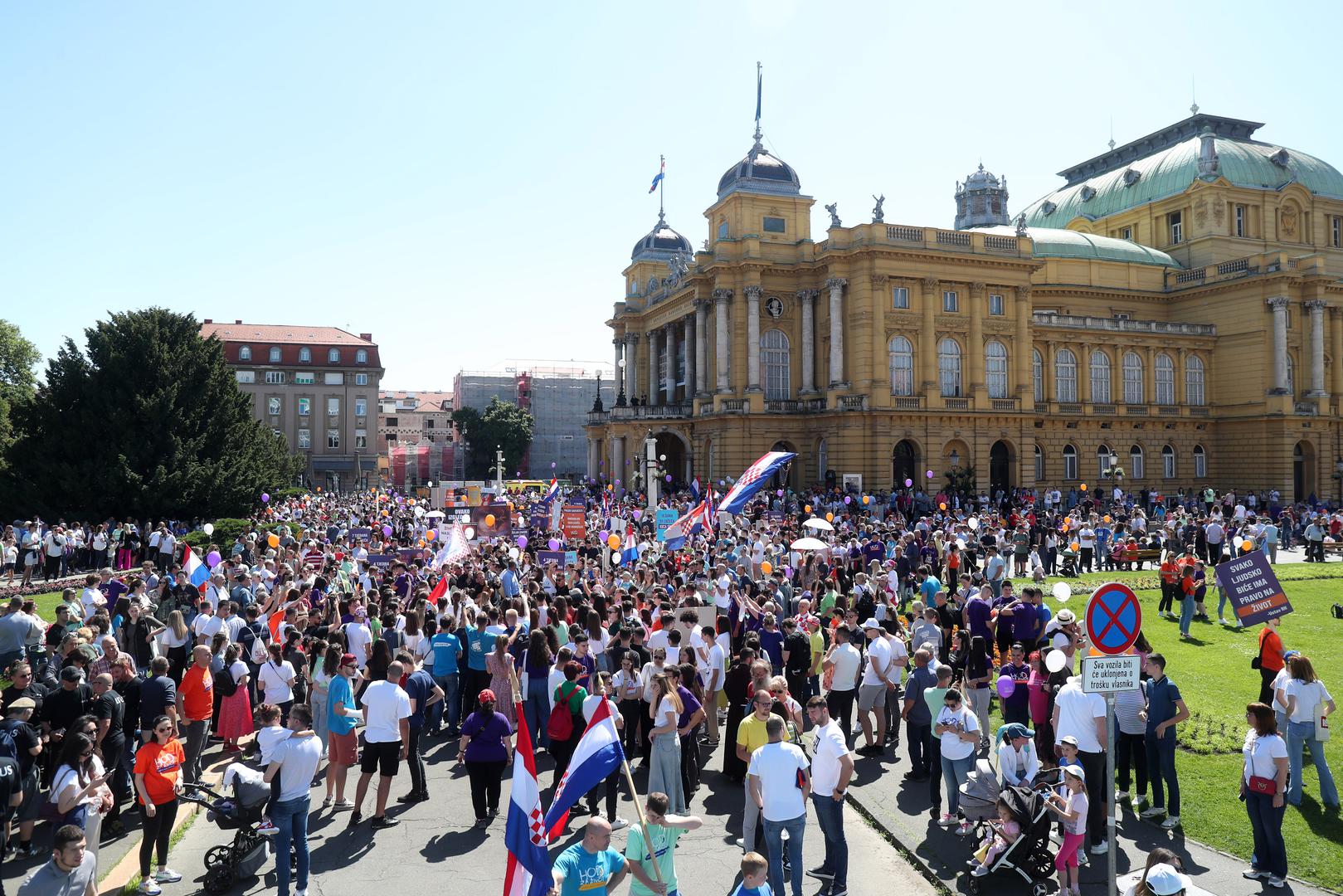 18.05.2024., Zagreb - Okupljanje uoci 9. Hoda za zivot. Photo: Matija Habljak/PIXSELL