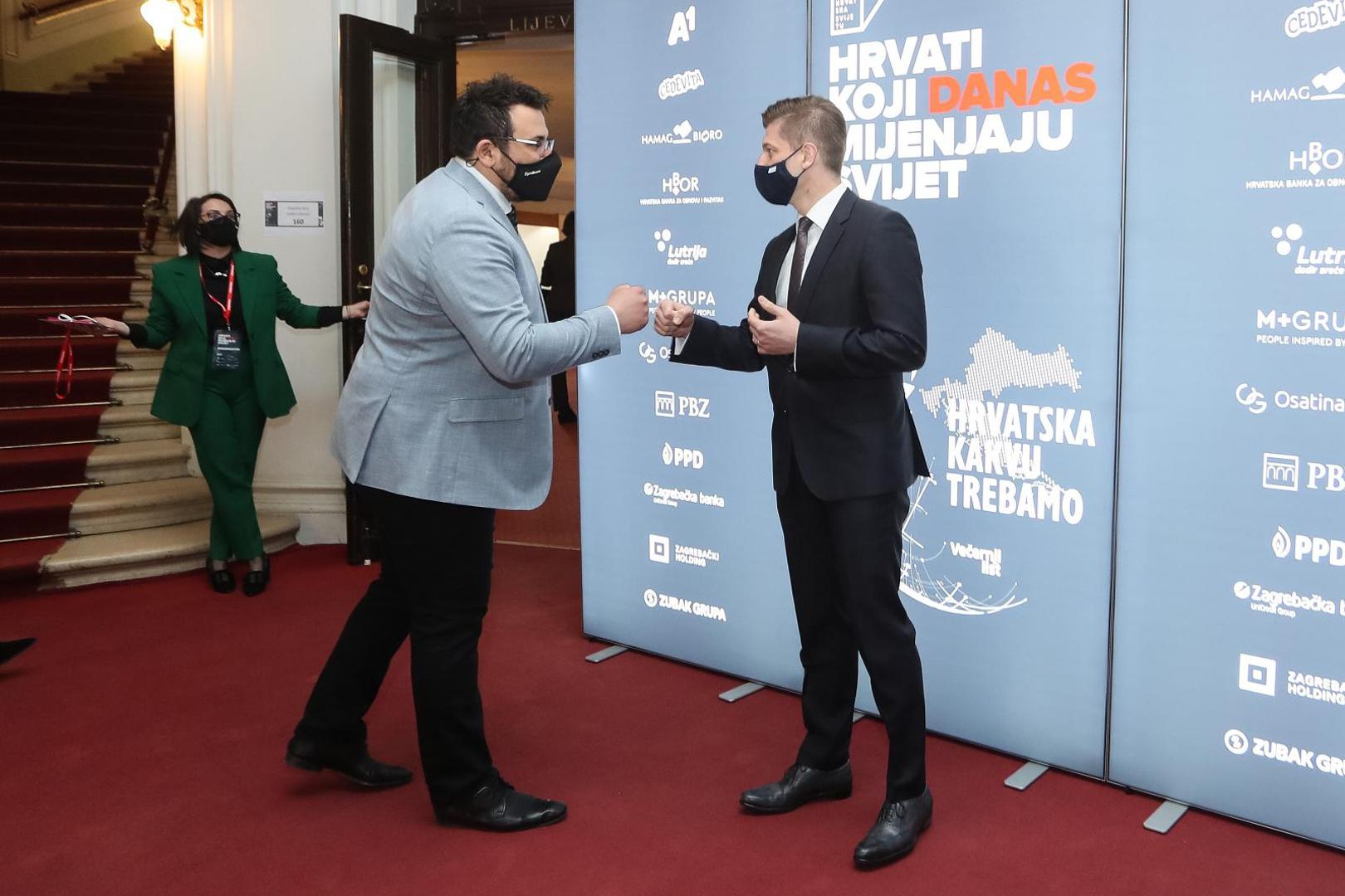 Miro Miljković, direktor prodaje Večernjeg lista i ministar financija Zdravko Marić