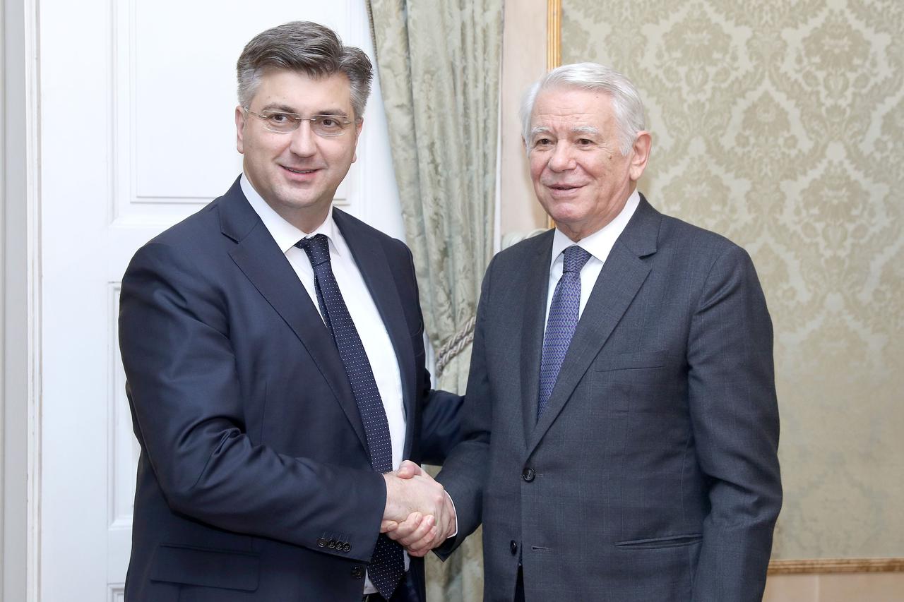 Zagreb: Andrej Plenković ugostio ministra vanjskih poslova Rumunjske Teodora Melescanua