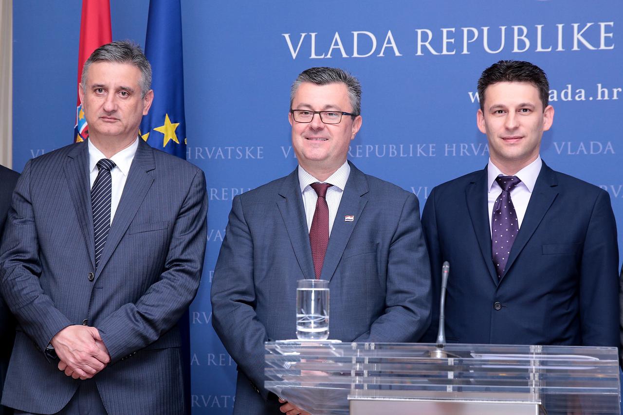 Vrh Vlade: Tomislav Karamarko, Tihomir Orešković i Božo Petrov