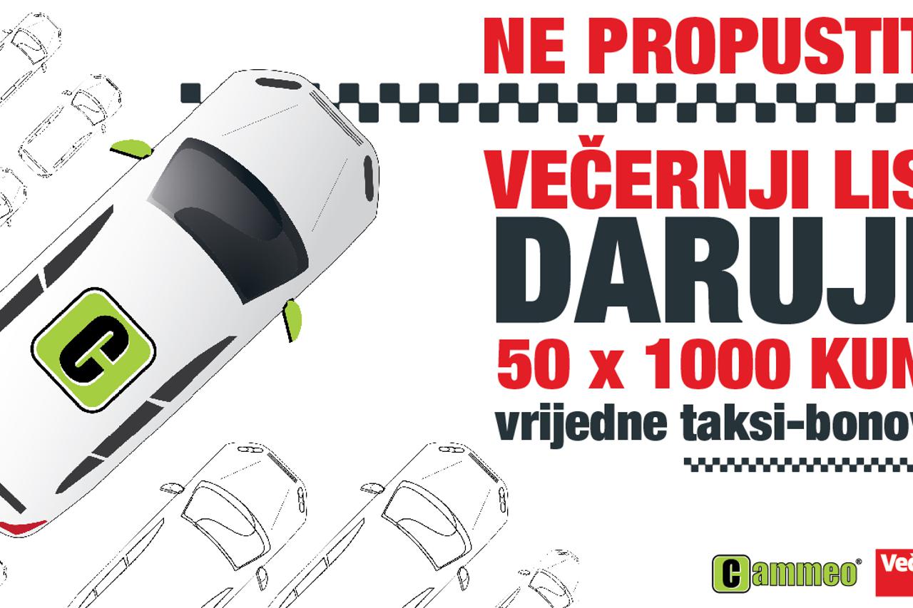 Večernji dijeli taxi bonove vrijedne 50 000 kuna!