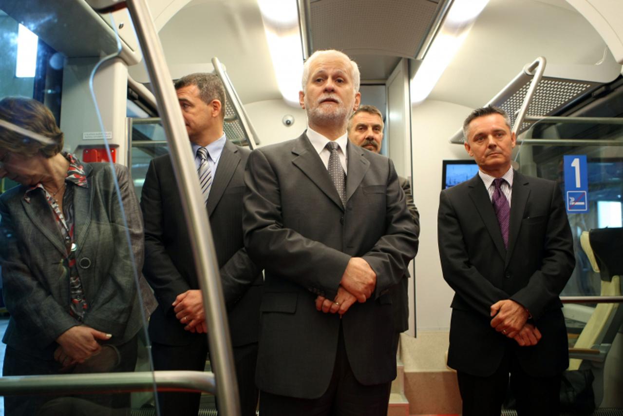 '05.05.2010. Zagreb, Hrvatska - Predstavljanje niskopodnog elektromotornog vlaka Koncar. Darinko Bago i Ivan Bahun. photo: Petar Glebov/PIXSELL'