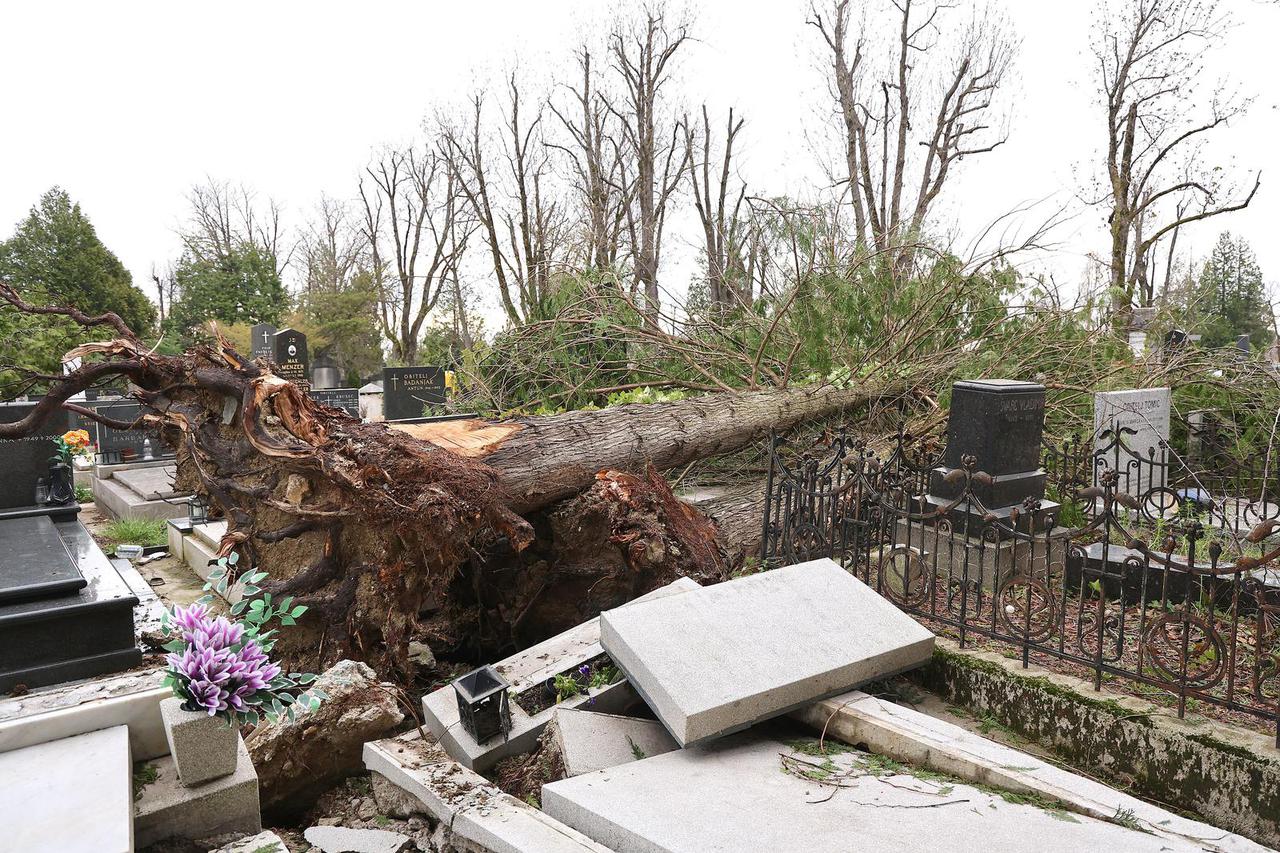 Zagreb: Posljedice velikog nevremena na Mirogoju