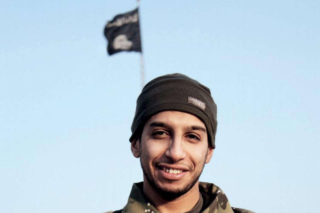 An undated photograph of a man described as Abdelhamid Abaaoud that was published in the Islamic State's online magazine Dabiq and posted on a social media website.  A Belgian national currently in Syria and believed to be one of Islamic State's most acti