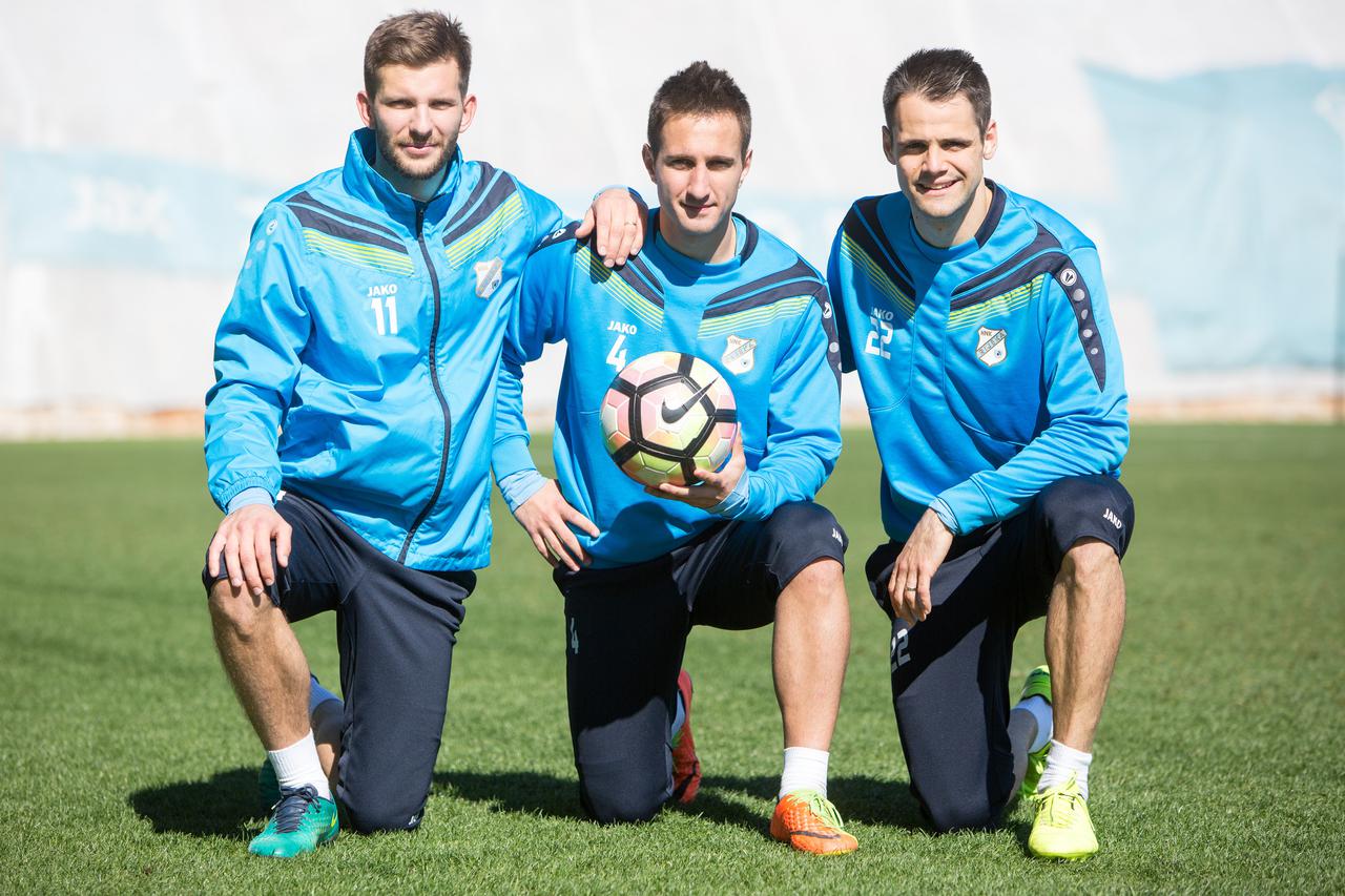 08.03.2017., Rijeka - Franko Andrijasevic, Mario Gavranovic i Alexander Gorgon, igraci HNK Rijeka.  Photo: Nel Pavletic/PIXSELL