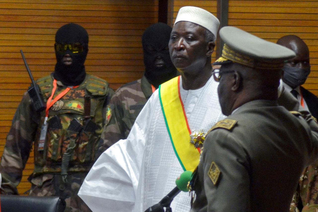 FILE PHOTO: The new interim president of Mali Bah Ndaw is sworn in during the Inauguration ceremony in Bamako