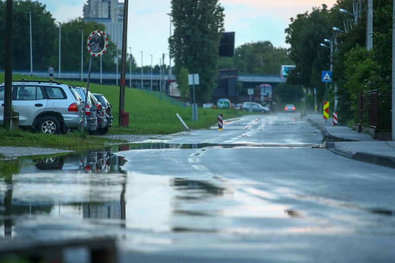 Zagreb: Trnjanski nasip nakon pljuska