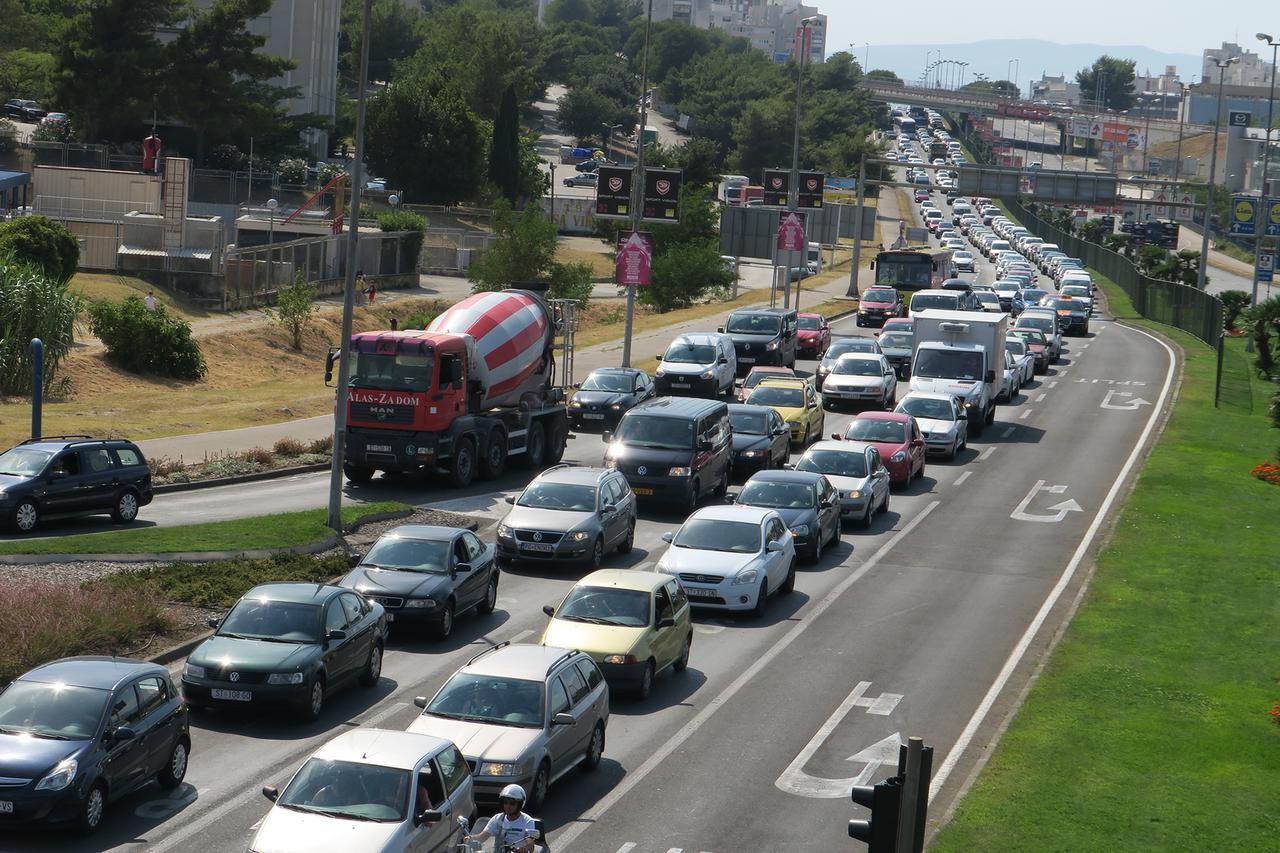 Gužva na prometnicama u Splitu