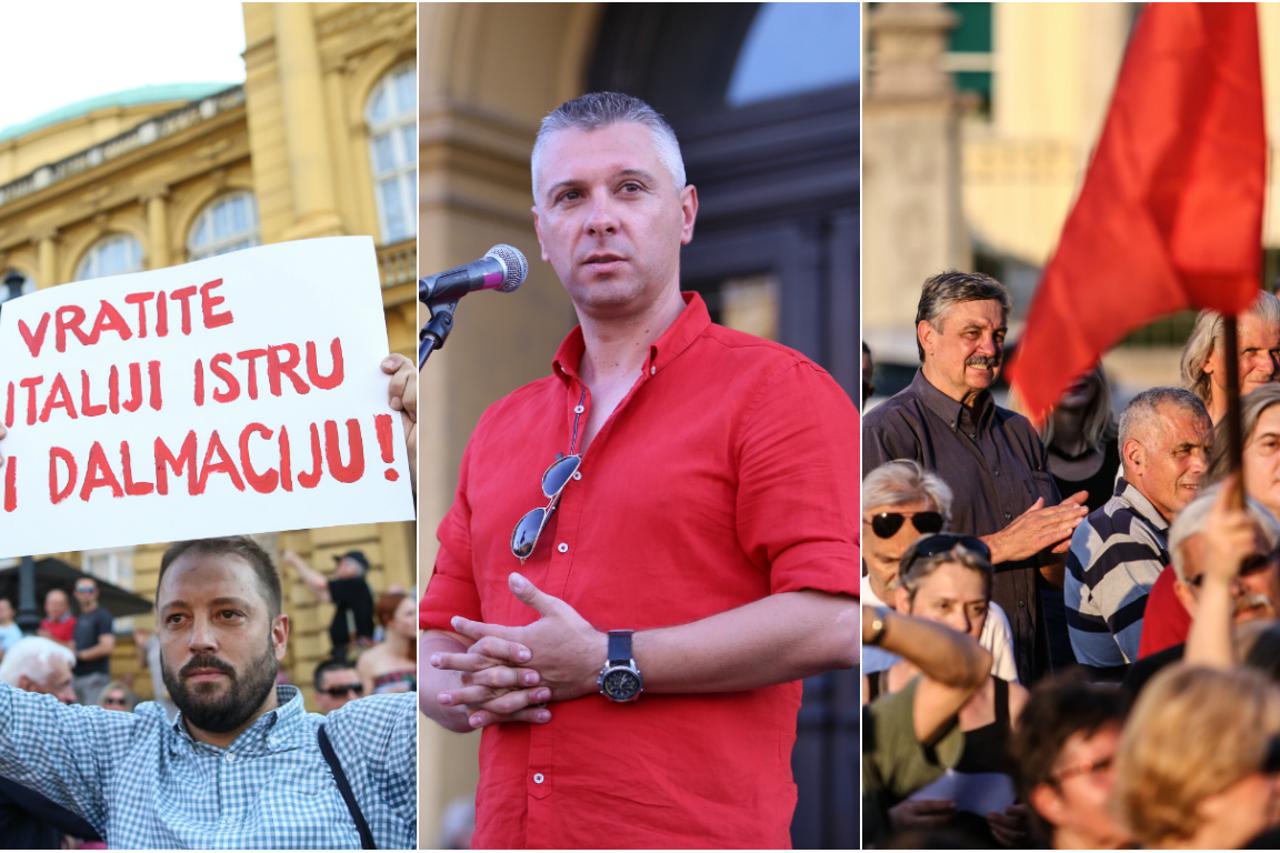 Zagreb: Antifašistički protest na Trgu maršala Tita