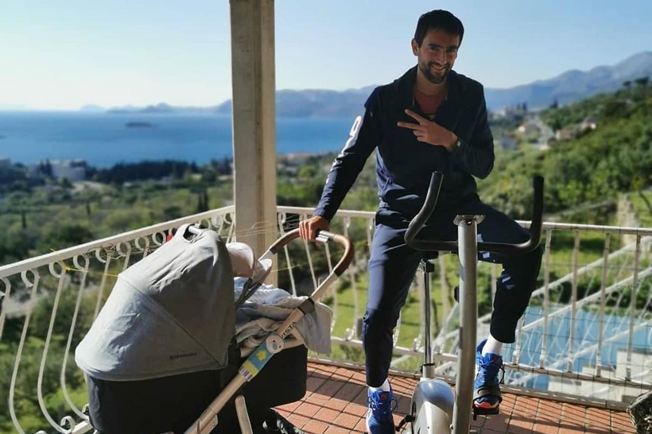 Marin Čilić uz sina Baldu