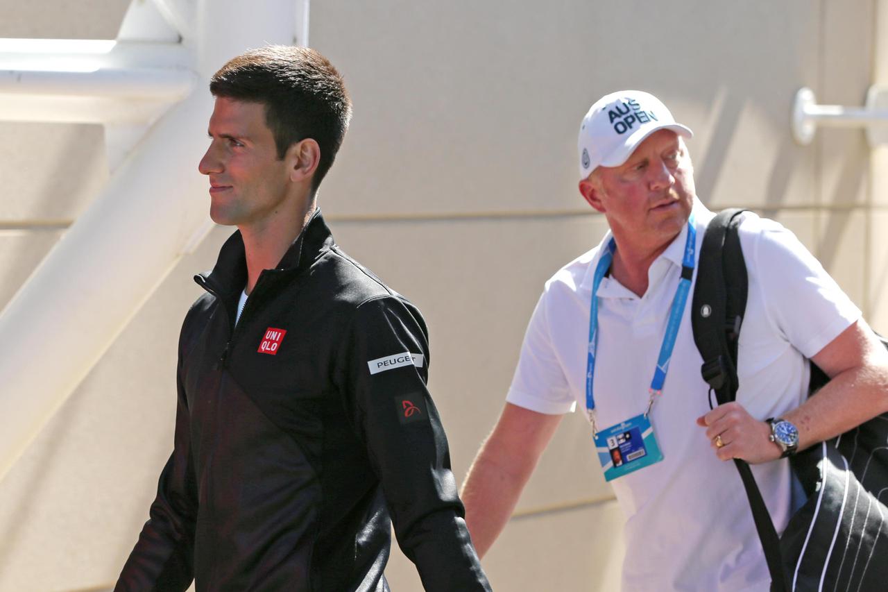 Melbourne: Australian Open, Novak Đoković i Boris Becker na treningu