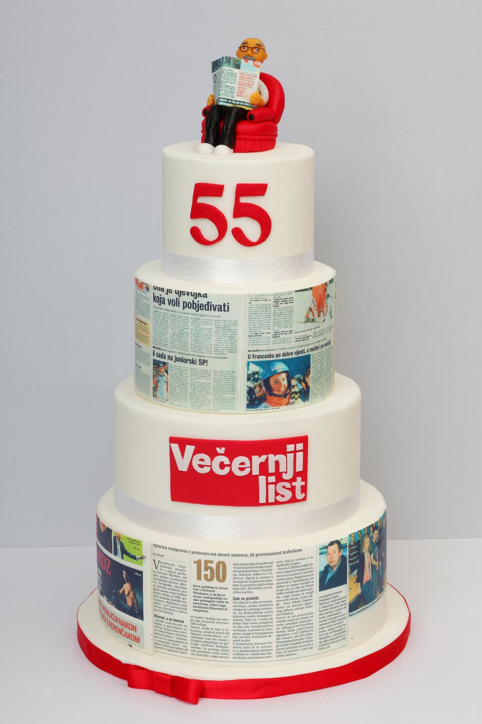 Večernjakova rođendanska torta