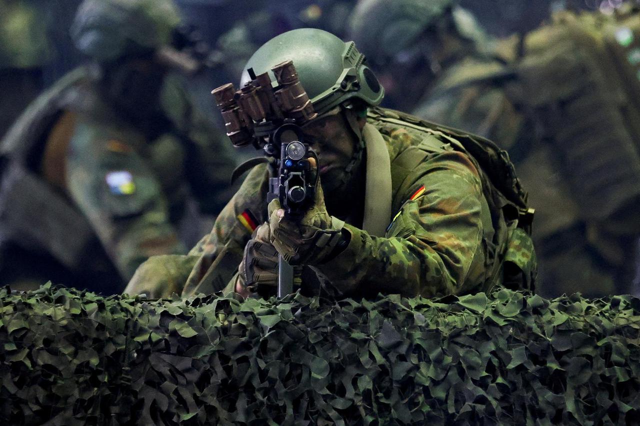 FILE PHOTO: German Defence Minister Boris Pistorius visits the airborne brigade of German army Bundeswehr in Saarlouis