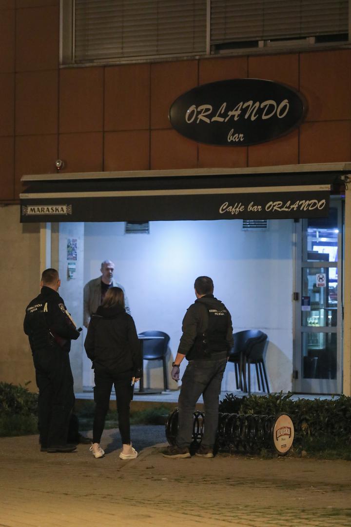 21.03.2023., Zagreb - U Ulici Bozidara Magovca, pred kaficem Orlando, dvojca muskaraca sukobila se na ulici pri cemu je jedan ranjen vatrenim oruzjem. Photo: Tomislav Miletic/PIXSELL