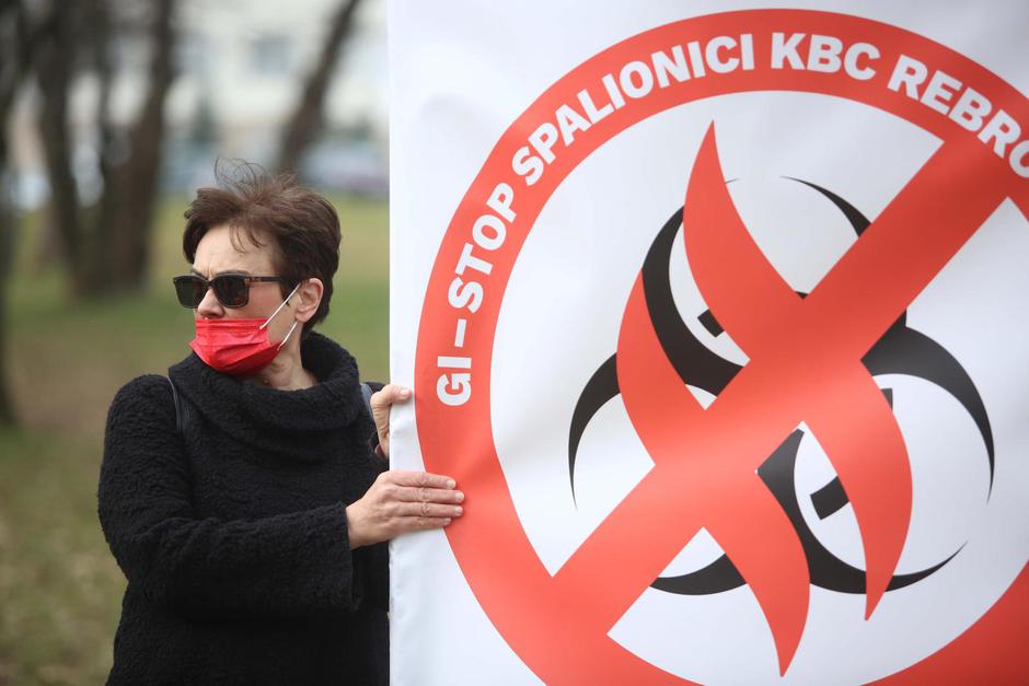Zagreb: Građanska inicijativa Stop Spalionici Rebro organizirala prosvjed protiv izgradnje spalionice