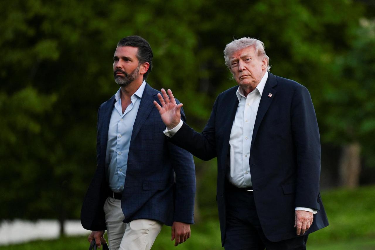 U.S. President Donald Trump arrives at the White House in Washington