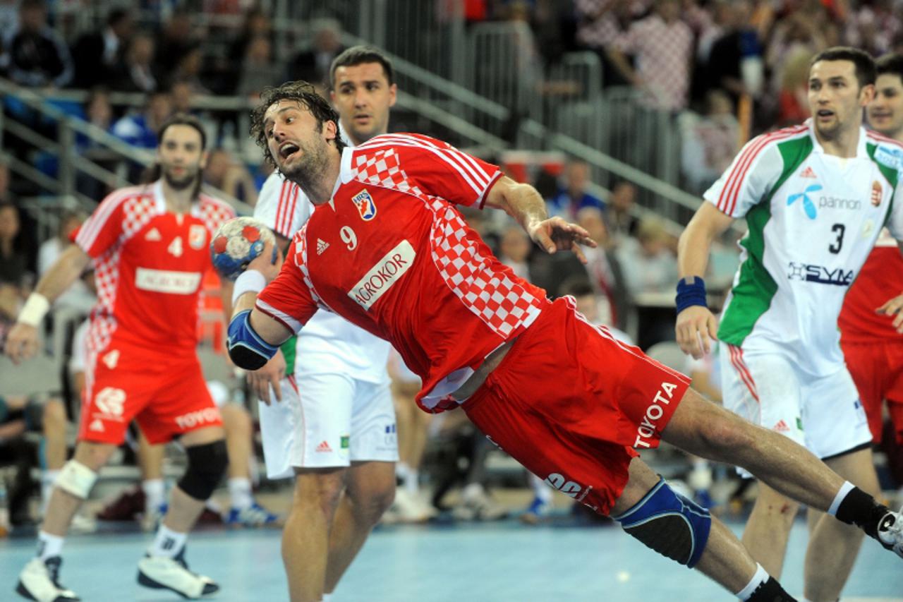 'sport...Zagreb...24.01.2009.  dvorana Arena Zagreb, Zagreb, Hrvatska,  Na Svjetskom prvenstvu u rukometu odigrana je utakmica 1. kola skupine 1. izmedju reprezentacija Madjarske i Hrvatske. Hrvatska 