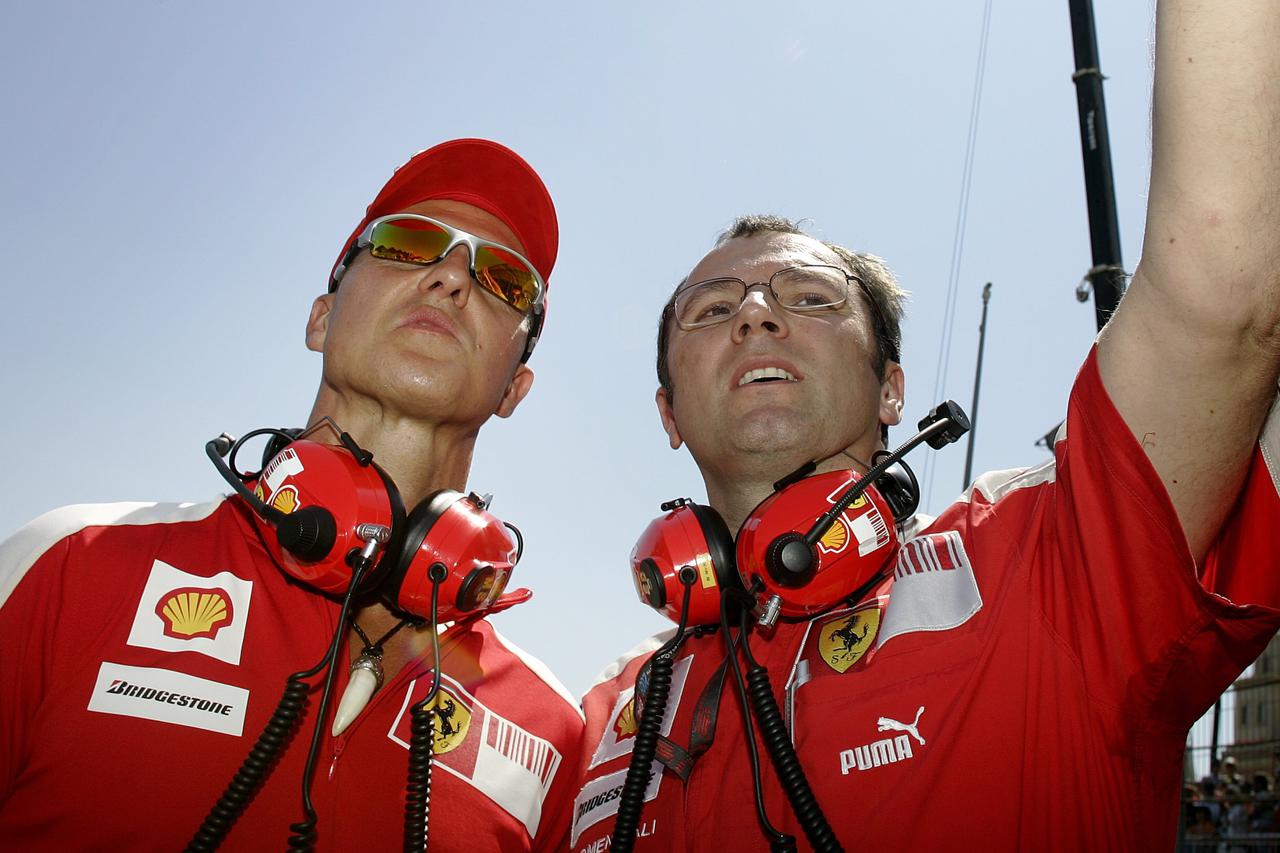 Michael Schumacher i Stefano Domenicali
