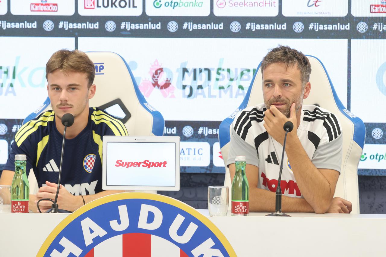 Split: Konferencija za medije Hajduka uoči utakmice play-offa za ulazak u Konferencijskui ligu