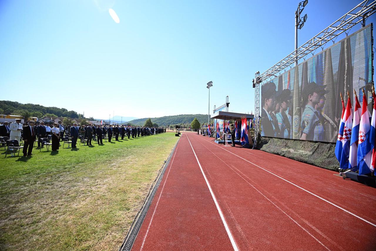 Knin: Središnja svečanost obilježavanja Dana pobjede i domovinske zahvalnosti na stadionu Dinara