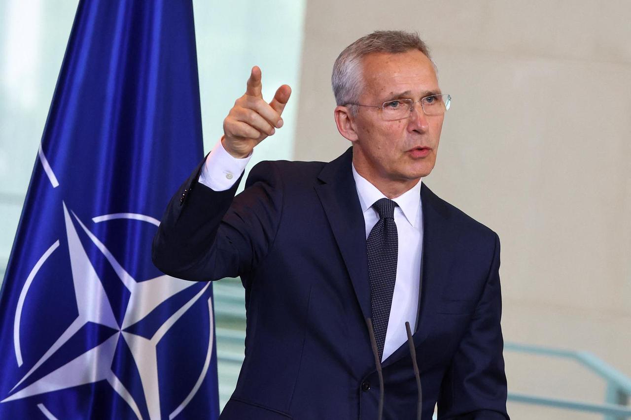 Germany's Scholz and NATO's Stoltenberg hold a press conference, in Berlin