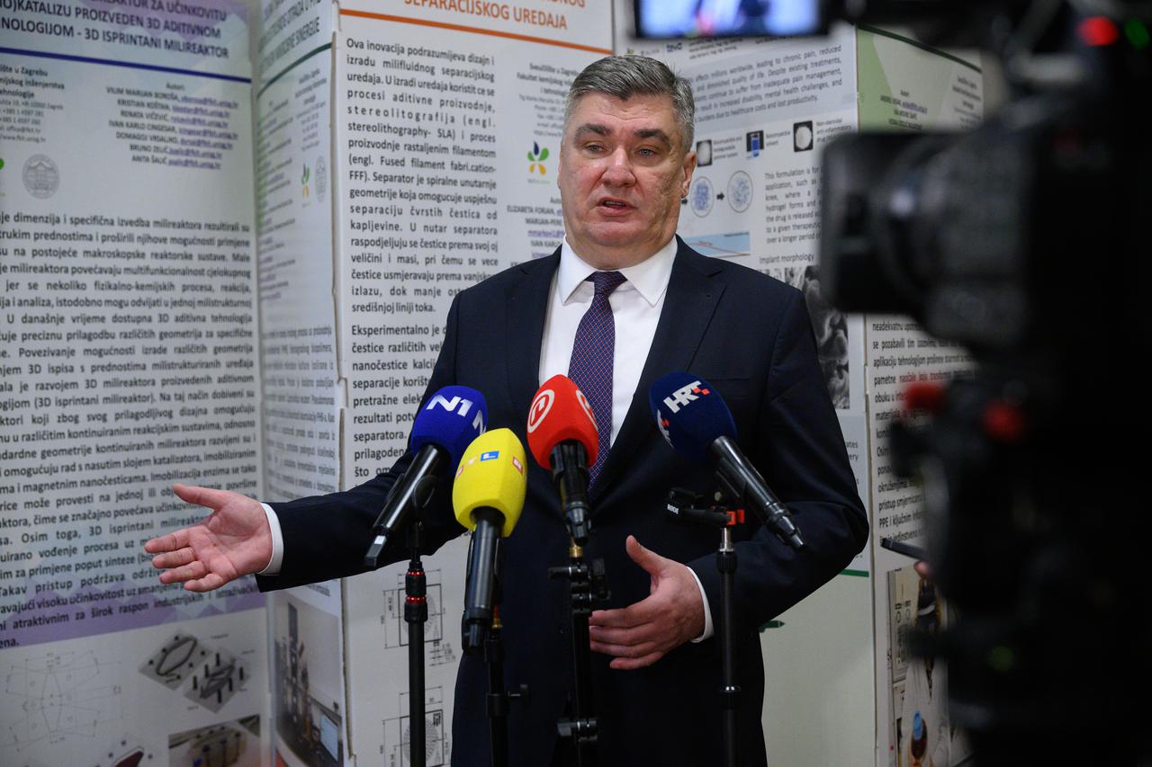 Zagreb: Predsjednik Milanović obišao Fakultet kemijskog inženjerstva i tehnologije