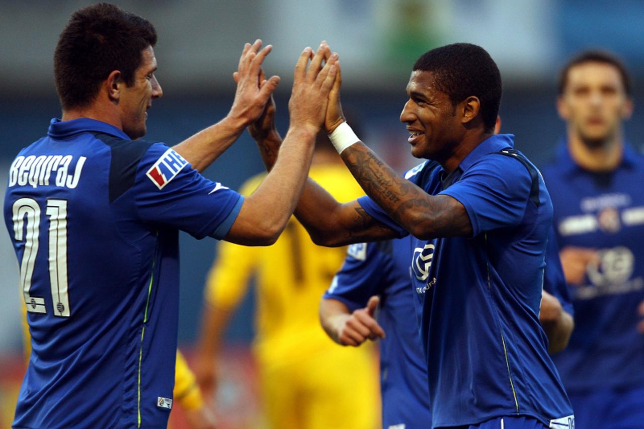 \'03.10.2010., Maksimir, Zagreb - Nogometna utakmica 10. kola Prve HNL izmedju NK Dinamo i NK Istra 1961.  Fatos Beqiraj i Sammir Photo: Zeljko Hladika/PIXSELL\'