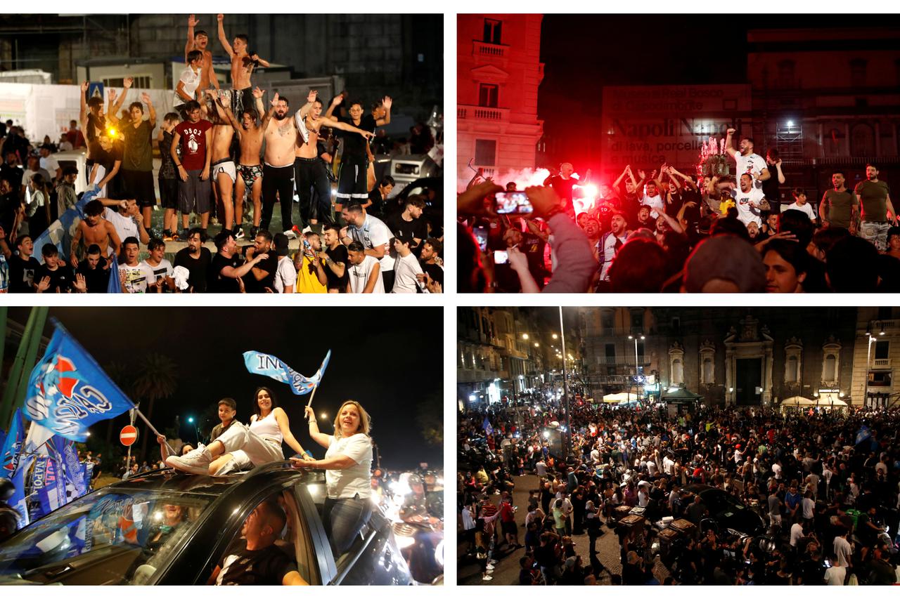 Slavlje navijača Napolija