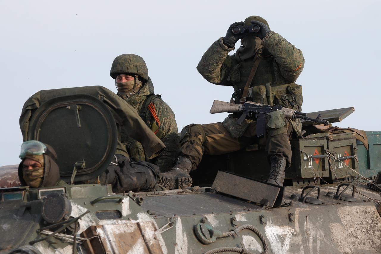 Military hardware moves across Belgorod Region, Russia