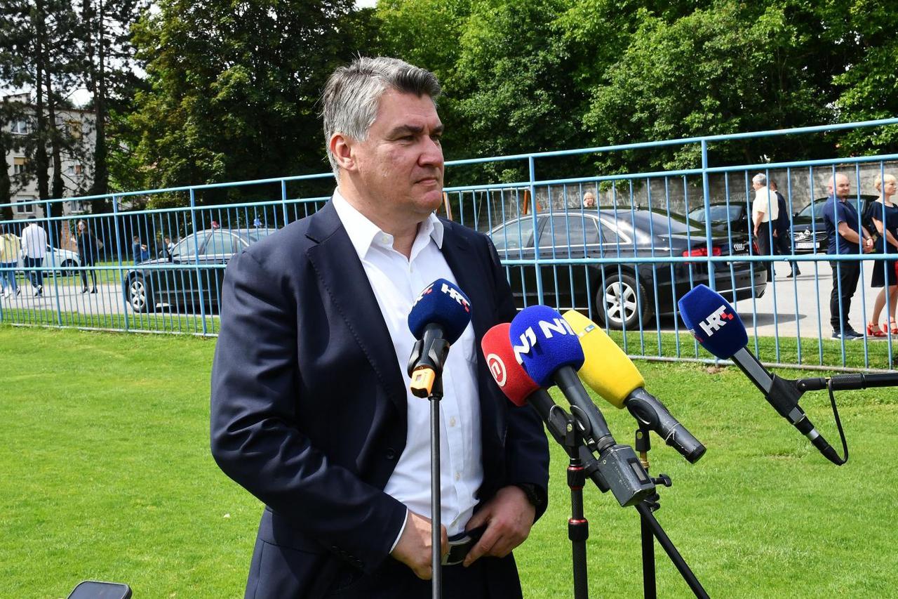 Požega: Predsjednik Zoran Milanović dao izjavu za medije